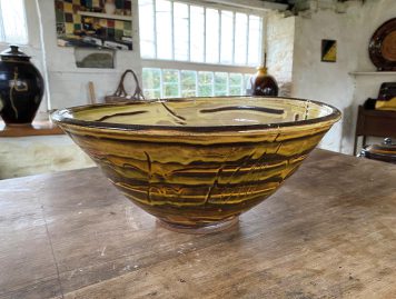 Large Decorated Earthenware Bowl