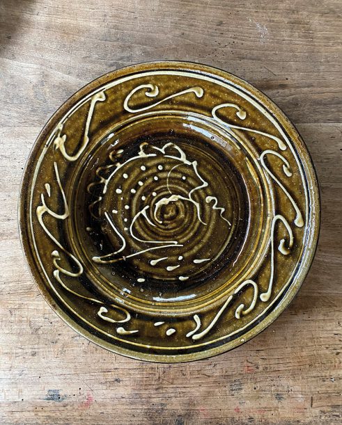 Slip Decorated Japan Plate