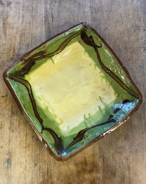 Large Square Decorated Platter