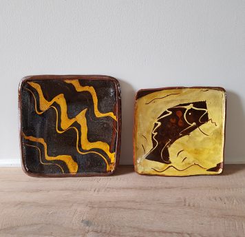 Square Decorated Dishes
