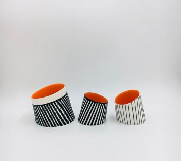 Tilted Vessels with Orange Interior