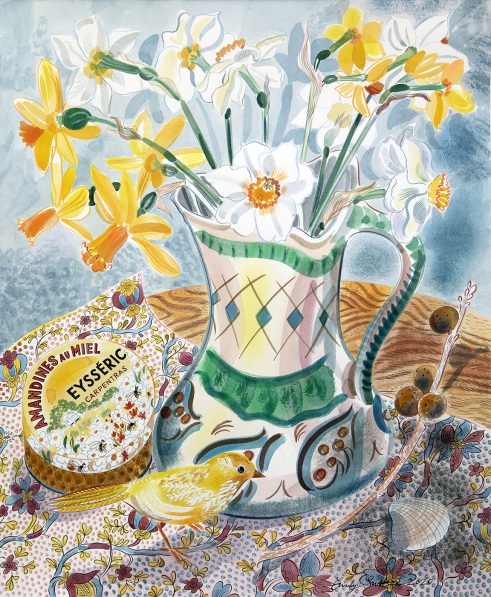 Still Life with Embroidered Canary