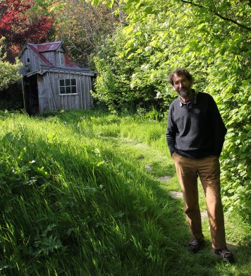 Michael Lloyd in his garden, Dumfries & Galloway