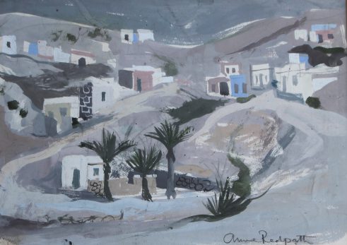 Canaries Hillside with Palm Trees and Houses