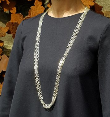 Holme Long Chain Necklace (silver)