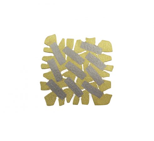 Platinum & Gold Pattern Brooch