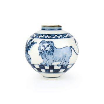 Lion and Pots Moonjar