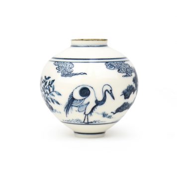 Crane and Pine Tree Moonjar