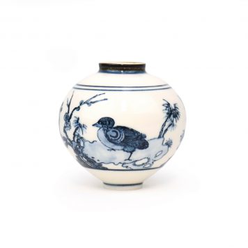 Bird and Plum Tree Moonjar