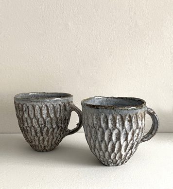 Dry Kohiki Cups in Flower Petal Grey