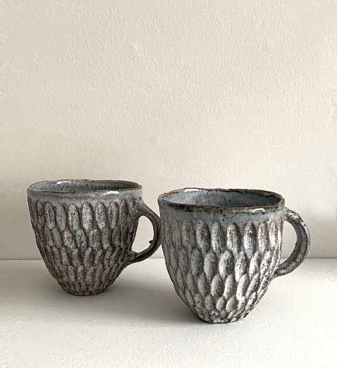 Dry Kohiki Cups in Flower Petal Grey