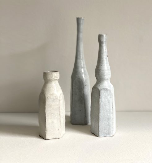 Grey Still Life Bottles