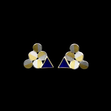 Triangle Earrings with Lapis Lazuli