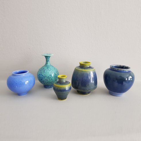 Miniature Pots – Blues and Turquoises