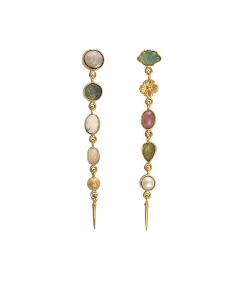 Five Charm Victorian Drop Earrings