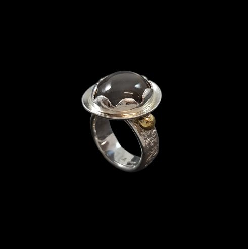Black Moonstone Ring