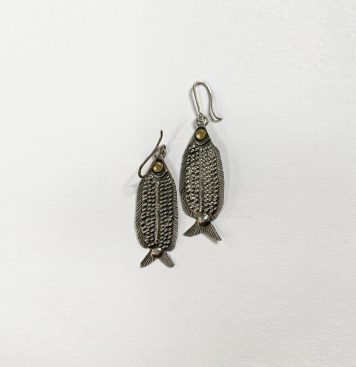 Fish with Yellow Eye Earrings