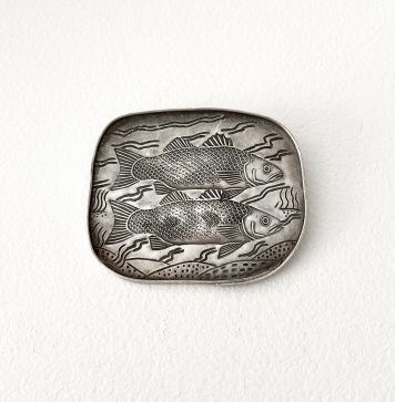 Two Bass Brooch