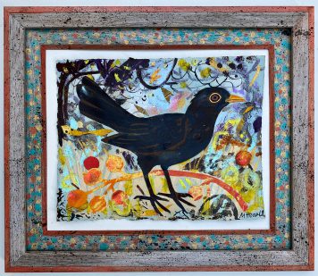 Blackbird and Crabapples