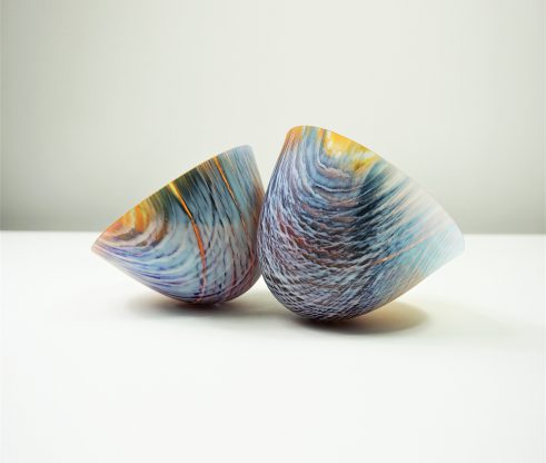 Southern Hemisphere (Dark Skies) Duo Medium Vessel Set I