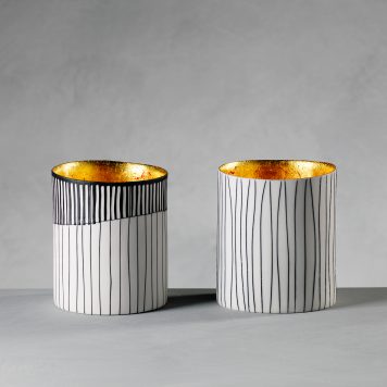 Cylinder Vessels with 23ct Gold Interior