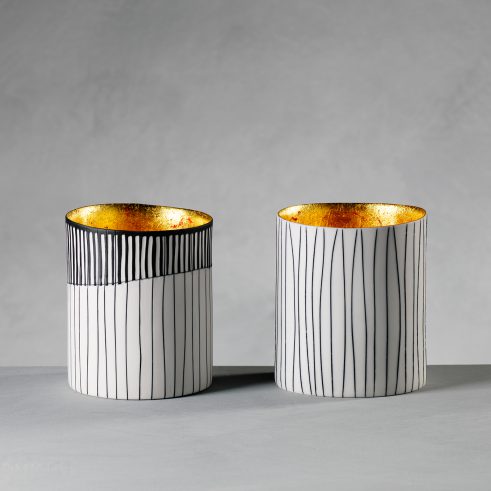 Cylinder Vessels with 23ct Gold Interior