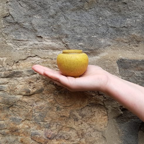 Miniature Pot – Large Yellow