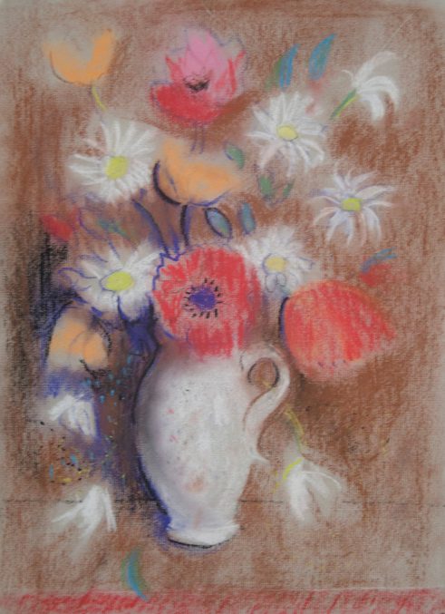 Flowers in a White Jug