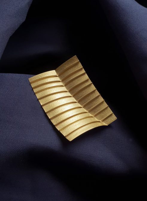 Textured and Pleated Brooch I