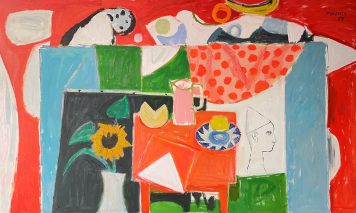 Still Life with Head of a Clown