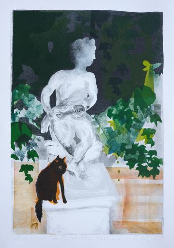 Stone Boy with a Fish and Black Cat (Venice)