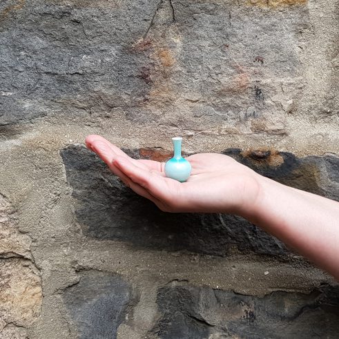 Miniature Pot – Green/Aqua Small