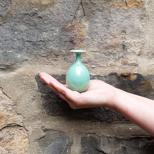 Miniature Pot – Green/Aqua Large