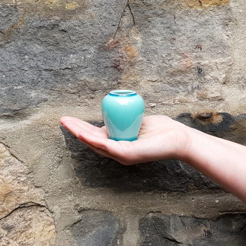 Miniature Pot – Green/Aqua Large