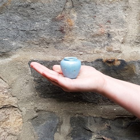 Miniature Pot – Green/Aqua Medium