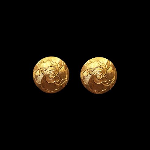 22ct Gold Rose Struck Earrings