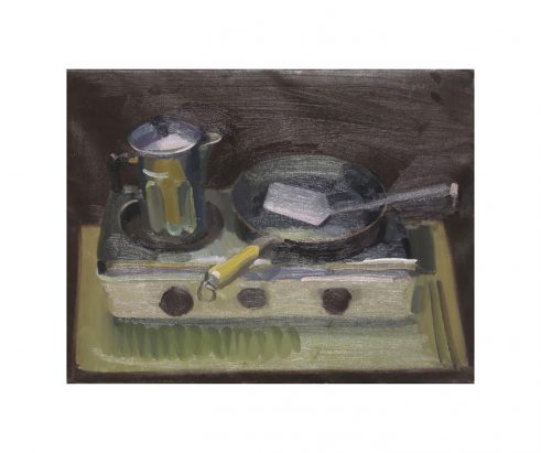 Still Life with Coffee Pot and Frying Pan