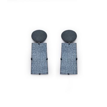 Two Part Earrings (Black and White)