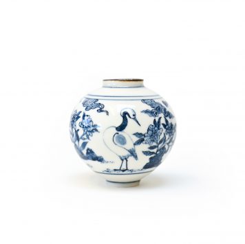 Crane and Pine Tree Moonjar