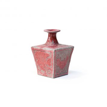 Pink Square Pot – Chickens