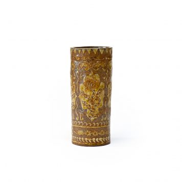 Small Cylinder Vase – Ochre Texture