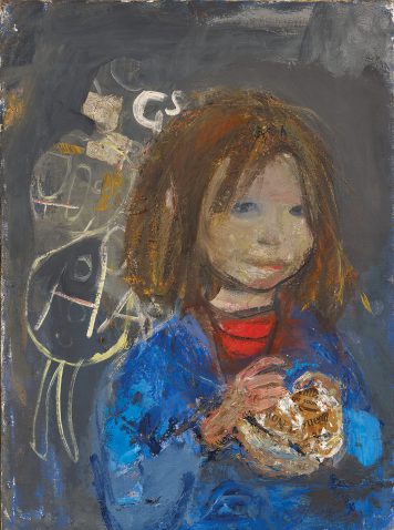 Girl with a Poke of Chips