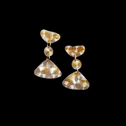 Triangular 3 Part Earrings