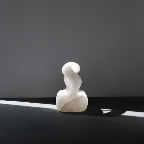 Small Bowl with Wavy Handle (side view)