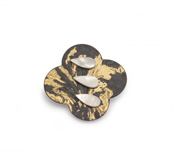 Brocade Quatrefoil Brooch
