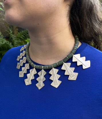 Green Agate Necklace (modelled)