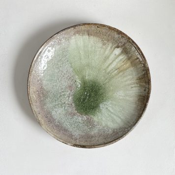 Crackle Plate II (green and pink)