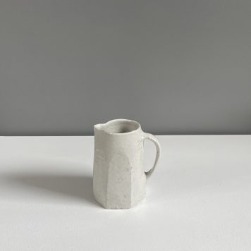 Medium Faceted White Still Life Jug