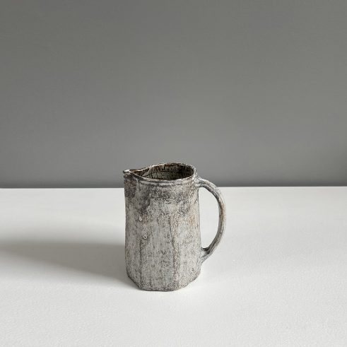 Medium Faceted Grey Dry Kohiki Jug