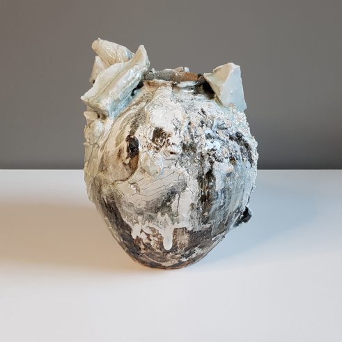 Mini Moon Jar – Blue-green, White IV (view 1)